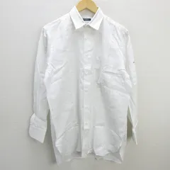 z■バーバリー/BURBERRY  LONDON  長袖シャツ/ロゴ刺繍【M程度】白/men's/123【中古】■