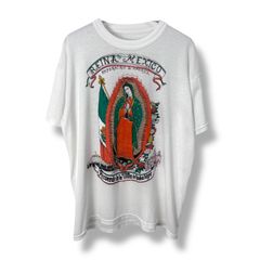【Special】 90s REINA de MEXICO & Jesus Christ Print T-Shirt 90年代 メキシコ 聖母マリア ジーザス イエスキリスト プリントTシャツ レア 希少 vintage ヴィンテージ アート