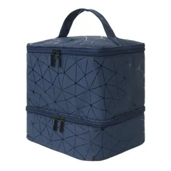 ネイル収納ボックス ネイルケース 大容量 ネイル収納ケース 持ち運び 収納 マニキュア 収納ケース ネイル ネイルバッグ ネイル入れ メイクボックス JUSTBOKU コスメボックス (ブルー)