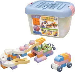 新品 コロコロできるおおきなブロック パステルカラー (ブロック コロコロ 遊び おもちゃ 知育玩具 発育 指先遊び 組み立て 手先遊び) [佐川急便]