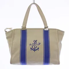 ロンシャン LONGCHAMP トートバッグ ハンドバッグ キャンバス ロゴ 刺繍 プリント ベージュ /BB ■OF