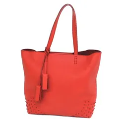 トッズ TOD’S スタッズ付きトートバッグ 赤 レザー