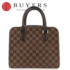 【中古】美品ルイヴィトンハンドバッグトリアナN51155ダミエエベヌカジュアル普段使いゴールド金具革レザーレディース女性LVLOUISVUITTONhandbagleatherpvcDamier