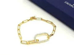 ■新品■未使用■ SWAROVSKI スワロフスキー 5566003 ラインストーン ブレスレット アクセサリー ゴールド系 AZ8661