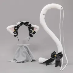 【在庫セール】コスプレ ロリータ アニマル 髪飾り ヘアアクセサリー セット ハロウィン おしっぽ 学園祭 仮装 カチューシャ グッズ コスチューム 猫耳 ブラック