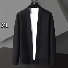 [XL]メンズ 服 シンプル ファッション オシャレ 大人 かっこいい 大きいサイズ ストリート 紳士服 春　秋 カーディガン セーター 薄手 Vネック アウター カジュアル ジャケット ゆったり