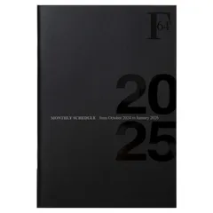 【特価商品】マンスリー A6ミニ 黒 FOBCOOP 2024年10月始まり 2025年 PBF55K25 手帳 キョクトウ