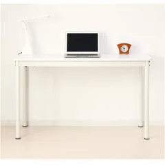 [山善] デスク パソコンデスク 幅120×奥行45×高さ70cm 【耐荷重80kg】 傷や汚れに強い天板 角が丸い 組立品 オフホワイト/アイボリー MFD1245R(OW/IV) 1