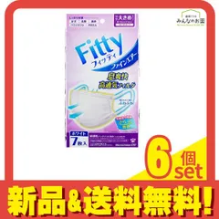 フィッティ ファインエアー マスク ホワイト やや大きめ 7枚入 6個セット まとめ売り