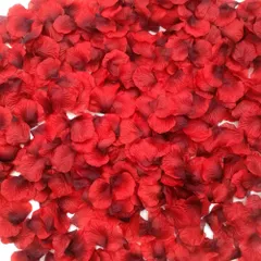花びら 3000枚セット フラワーシャワー 薔薇 造花 プロポーズ 飾り 結婚式 ウエディング ２次会 誕生日 お祝い クリスマス パーティー用飾り (赤と黒 3000枚)