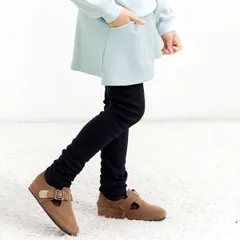 Bee【♪クーポン利用で20％OFF♪】スカッツ◇ブルーグレー◇韓国子供服 韓国子ども服 韓国こども服 キッズ 女の子 裏起毛 レギンス ストレッチ 100 110 120 130 140 150