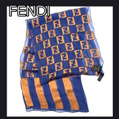 極美品✨FENDI ズッカ柄 FF柄 シルク イタリア製 大判スカーフ