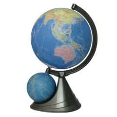 Size:26cm_Style:二球儀(日本地図付) 昭和カートン 二球儀地球儀 球径26cm 26-GF-J 行政図タイプ 日本地図付