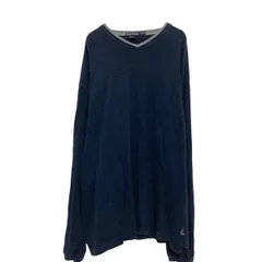 NAUTICA ニット トレーナー 2XL ネイビー グレー ノーティカ Ｖネック ビッグサイズ 古着卸 アメリカ仕入 a611-7656のサムネイル