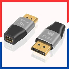 【人気商品】to Displayport DisplayPort 1.4 Mini 、32.4Gbps Mini 8K Displayport メス DPオスミニDPメス延長アダプタ DP オス Duttek アダプター 双方向トランスミッションをサポート。