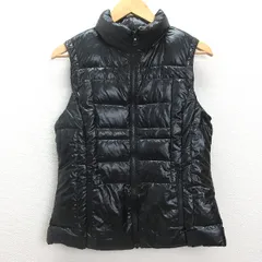 C■ユニクロ/UNIQLO PREMIUM DOWN ウルトラライトダウンベスト フルジップ【L】黒/LADIES/k21【中古】■