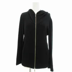 フォクシーニューヨーク FOXEY NEW YORK 美品 ジップアップパーカー ブルゾン フーディー 黒 ブラック /JS ■ECのサムネイル