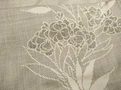 ［2888］本場白大島紬 美品 9マルキ やまと誂製 正絹 着物 袷 幅広サイズ 2888］本場白大島紬 美品 9マルキ やまと誂製 正絹 着物 袷 幅広