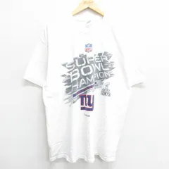 XL/古着 半袖 ビンテージ Tシャツ メンズ 00s リーボック NFL ニューヨークジャイアンツ 大きいサイズ コットン クルーネック 白 ホワイト 