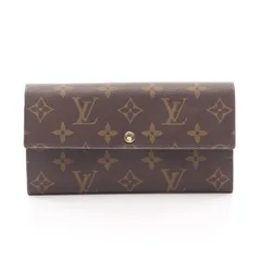 ルイ・ヴィトン LOUIS VUITTON 二つ折り長財布 ポルトフォイユ サラ M61734 PVCコーティングキャンバス ポルトフォイユ・サラ レディース Used A