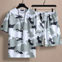ジャージ メンズ 上下セット セットアップ Tシャツ ハーフパンツ 半袖 スウェット 夏 ルームウェア 部屋着 スポーツウエア ジム トレーニングウェア ランニングウェア zuoyte142