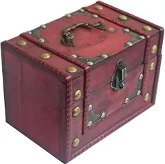 r_planning レトロ風 アンティーク調 木箱 装飾 リベット 収納 ボックス