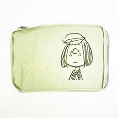 スヌーピー 収納ポーチ M トラベル 旅行 グリーン PEANUTS SNOOPY