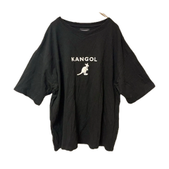 カンゴール　半袖　Tシャツ【M】黒 ロゴプリント トップス 定番 クルーネック