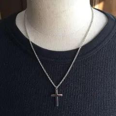 シルバー クロスネックレス メンズ レディース アクセサリー 50cm