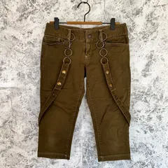 美品　TOMMY GIRL　トミーガール　ハーフパンツ　ショートパンツ　デニムパンツ　無地　春　夏　秋【size M】　カーキ　モスグリーン　深緑　ブラウン　茶