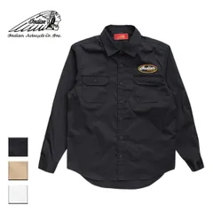 【新品】 Indian インディアン L/S Work Shirt wappen & chain embroidery メンズ/レディース ブラック/ホワイト/ベージュ M-XLのサムネイル