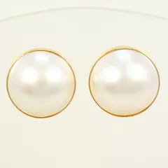 K18YG　ピアス　Earrings　マベパール（真珠）　総重量約3.5g