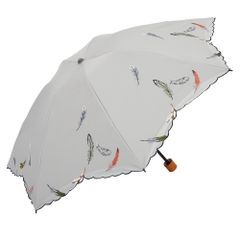 シノワズリーモダン フェザーミニ折りたたみ晴雨兼用日傘