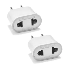 変換プラグ電源変換プラグ変換コンセントヨーロッパ海外用電源変換マルチ変換アダプター小型で持ち運びに便利10A110-250V【ホワイト2個セット】