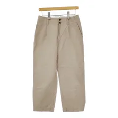 18SS MHL. COTTON LINEN ヘリンボーン ワークパンツ MHL. WORKWEAR COTTON DRILL CINCH FRONT TROOUSER 180KHAKI