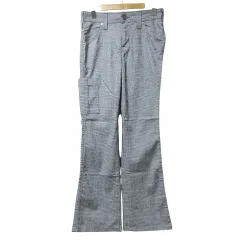 エドウィン EDWIN GOLF パンツ ゴルフウェア ブーツカット グレンチェック ストレッチ M グレー系 X