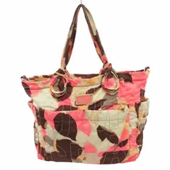 マークバイマークジェイコブス MARC by MARC JACOBS 2way トートバッグ ショルダー 総柄 ロゴ パッチ ナイロン マルチカラー /HO ☆AA★