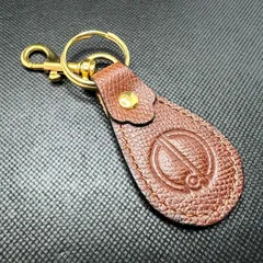 【美品】キーホルダー　Dunhill　ダンヒル　ゴールドカラー✖️レザー dunhill ダンヒル キーホルダー キーリング ゴールド ロゴ 小物