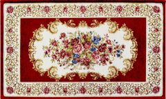 シェニールマット 50×80cm ラグマット レッド ロイヤルアーデン 77820