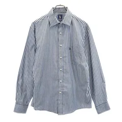 ユーエスポロアッスン ストライプ柄 長袖 シャツ 15-1/2 グレー×ブルー U.S. POLO ASSN. メンズ 【中古】  【231015】 メール便可