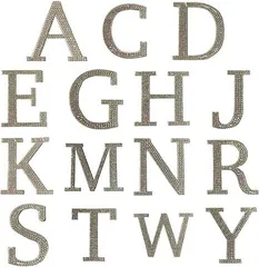 [DIVA Rose]【送料込み】シールワッペン アルファベット アップリケ アイロン イニシャル キラキラワッペン 手芸 ワッペンデコ ワッペン シール