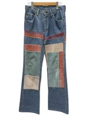 HYSTERIC GLAMOUR (ヒステリックグラマー) パッチワークデニム フレア ジッパーフライ 2AP-0200 F マルチカラー メンズ/027