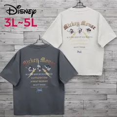 新品 大きいサイズ メンズ ミッキー ディズニー 半袖 Tシャツ ティーシャツ 半袖Tシャツ プリント Mickey Disney キャラクター グッズ ロックT レディース  オフホワイト アイボリー チャコール インクブラック 3L 4L 5L