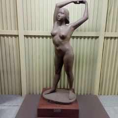 Artwork, FRP resin nude female figure, goddess, approximately 22kg, 190cm tall, ornament, object, antique.