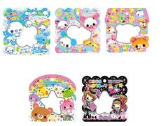 フレークシール あわわちゃん おはじきシールフレク kmo_225023_225027_全5柄セット おはじきシール ホログラム加工 sticker FlakeSeal マスキングシール KAMIOJAPAN　カミオジャパン シールフレーク