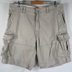 古着 ポロ・ラルフローレン POLO RALPH LAUREN ショートパンツ カーゴショーツ ポロチノ 大きいサイズ ワンポイントロゴ w40  ベージュ メンズ