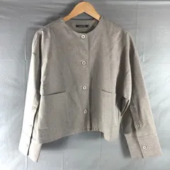 アズノゥアズピンキー AS KNOW AS PINKY ジャケット ノーカラー 袖デザイン ベージュ Fサイズ 2025091000164のサムネイル