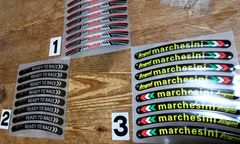 バイク　KTM スズキ　marchesini 高品質　やや立体　耐久性耐候性あり　ラバー製　ホイールステッカー　お1つお選び下さい