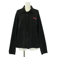 ステューシー STUSSY コーチジャケット アウター ショート丈 ロゴ プリント M 黒 ブラック /BBのサムネイル