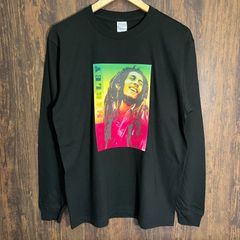 BOB MARLEY・ボブ・マーリー・フォトプリント・ロングスリーブ・黒
